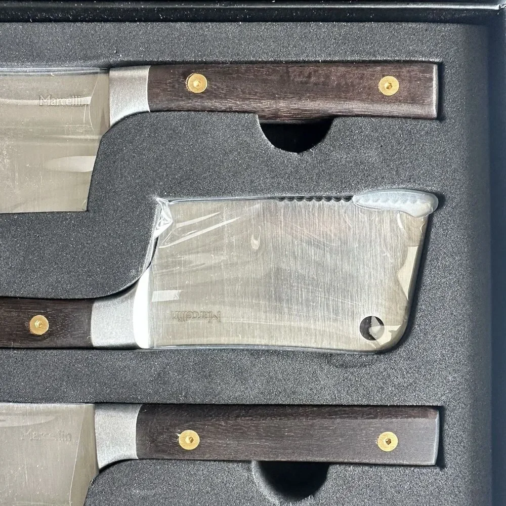 NEW Marcellin Steak Cleaver Knifes Set Of 4 High Carbon Stainless Steel Blades